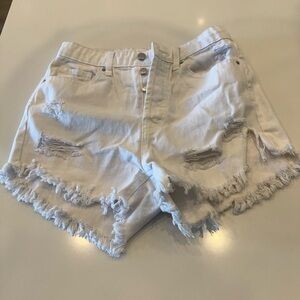 Wild Fable White Frayed Jean Shorts